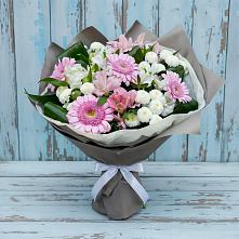 Букет цветов из:  Герберы, Альстромерии и Хризантемы в Шатки
