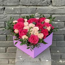 Цветочная композиция из Розы в коробке в Шатки