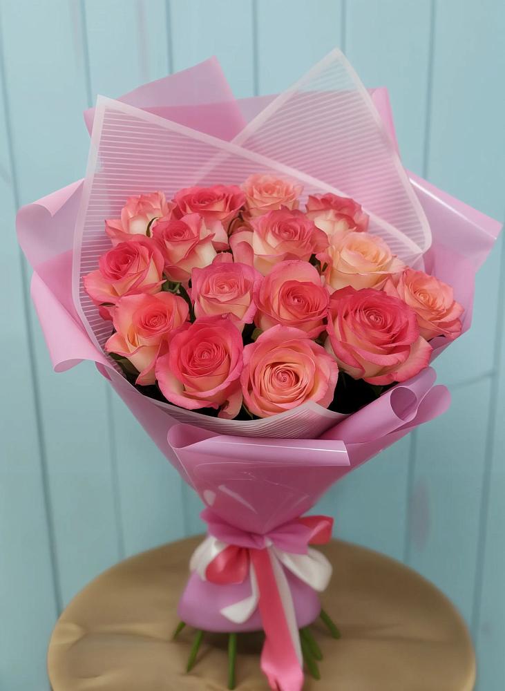Букет 15 Розовых роз Равель в Шатки