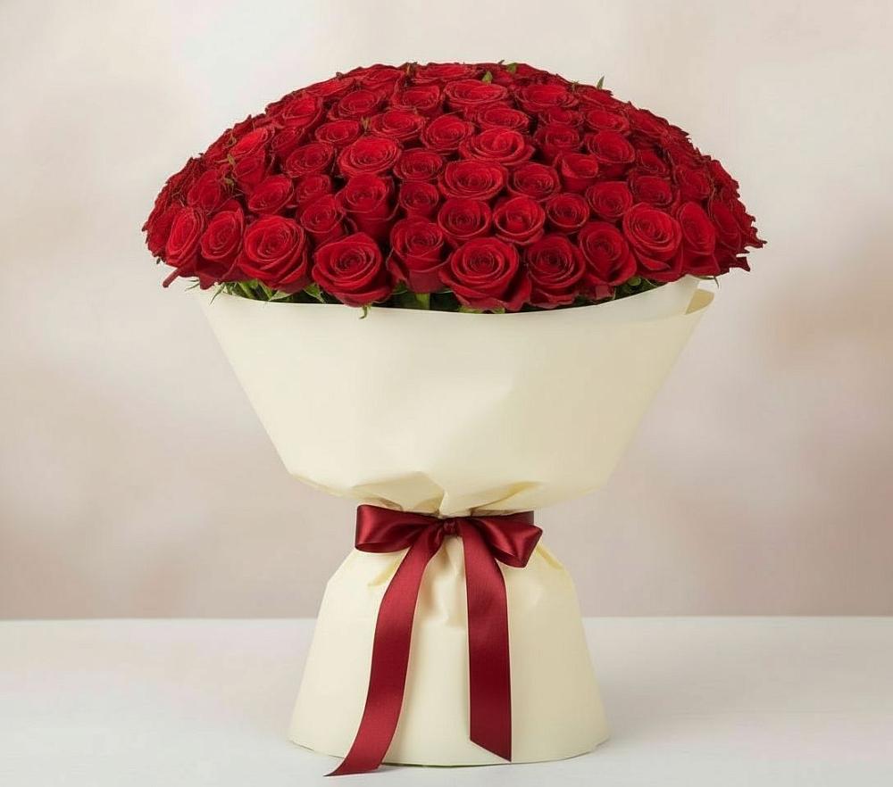 Букет 101 Красная роза Милано в Шатки