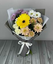 Букет цветов из:  Розы, Герберы и Хризантемы #REPLACE_PRED# Шатки