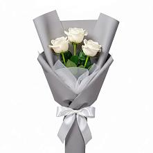 Букет 3 белые розы в Шатки