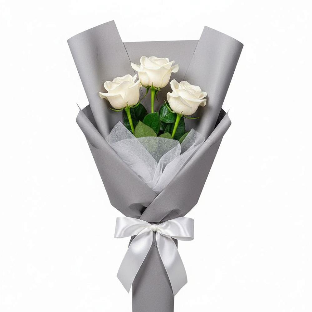 Букет 3 белые розы в Шатки