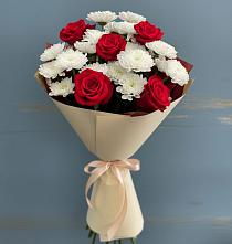 Букет цветов из:  Розы и Хризантемы в Шатки