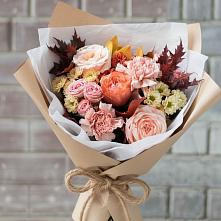 Букет цветов из:  Гвоздики, Хризантемы и Розы в Шатки