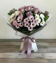 Букет цветов из:  Хризантемы и Розы в Шатки