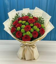 Букет цветов из:  Розы и Хризантемы в Шатки