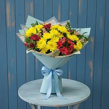 Букет цветов из:  Альстромерии и Хризантемы в Шатки